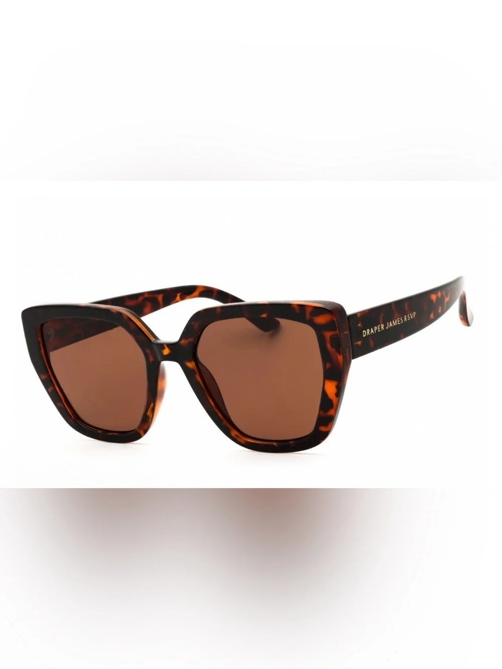 {NEW} Draper James Tortoiseshell Square Sunglasses with Brown Lenses